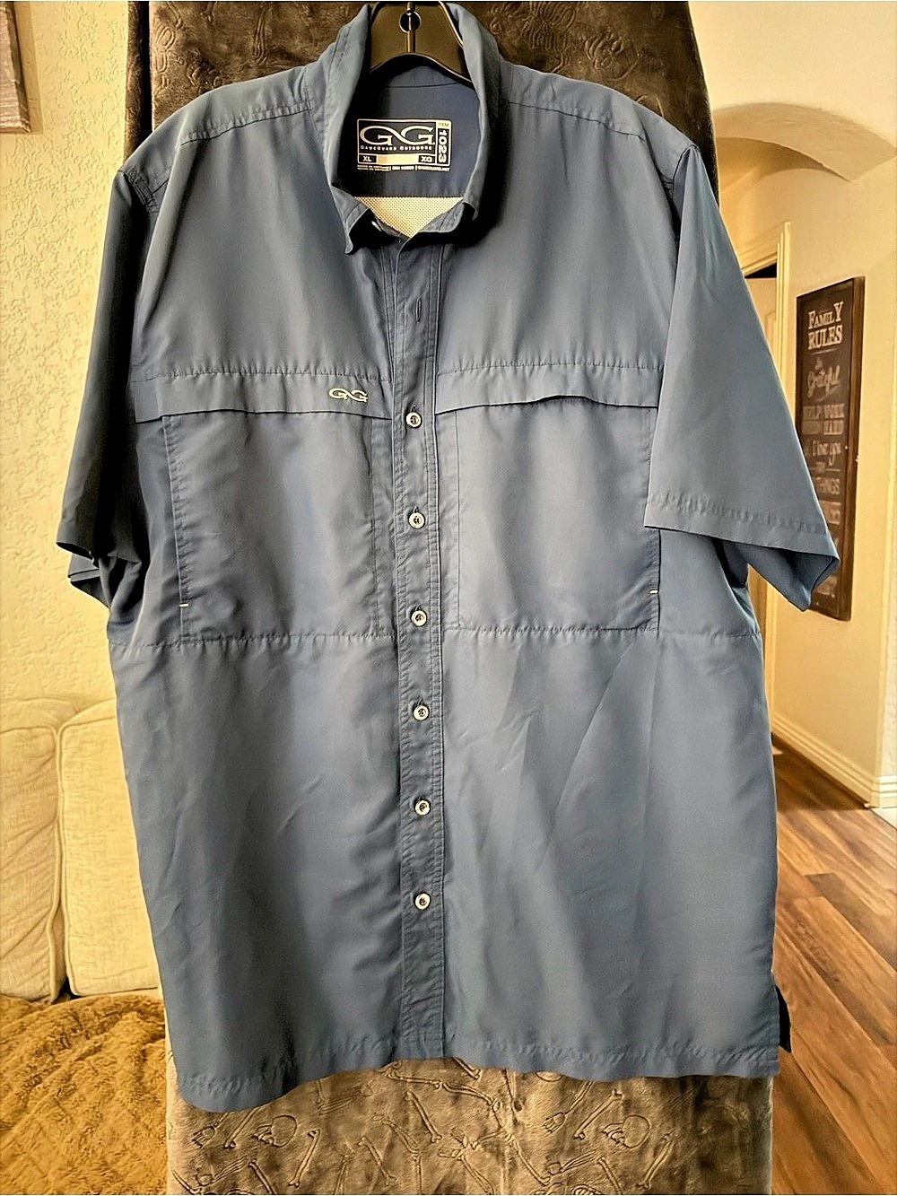 GameGuard Outdoors GameGuard Original MicroFiber Short Sleeve Shirt Blue XL